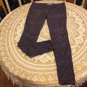 FREE PEOPLE purple Aztec print skinny jeans